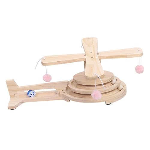 LOVIVER Lustige Holzbahn, Holzkugelbahn, Bälle, Roller, Kletterturm mit hängenden Bällen, interaktives Katzenspielzeug, Katzenspielzeug für Miezekatze LOVIVER Lustige Holzbahn, Holzkugelbahn, Bälle, Roller, Kletterturm mit hängenden Bällen, interaktives Katzenspielzeug, Katzenspielzeug für Miezekatze von LOVIVER