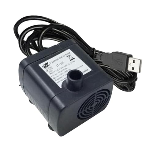 LOVIVER Miniaturpumpe, Teichpumpe, Haustiertrinkbrunnenpumpe, Gleichstrompumpe, für Teich, Hydrokultur, Aquarium, Statuen, Schwarz 5V LOVIVER Miniaturpumpe, Teichpumpe, Haustiertrinkbrunnenpumpe, Gleichstrompumpe, für Teich, Hydrokultur, Aquarium, Statuen, Schwarz 5V von LOVIVER