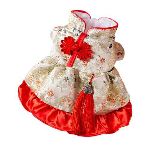 LOVIVER Neujahrs-Hundekostüm, Hunde-Winterjacke mit Quaste, leicht zu tragende Tang-Haustierkleidung für Feiertags-Cosplay-Feiern LOVIVER Neujahrs-Hundekostüm, Hunde-Winterjacke mit Quaste, leicht zu tragende Tang-Haustierkleidung für Feiertags-Cosplay-Feiern von LOVIVER