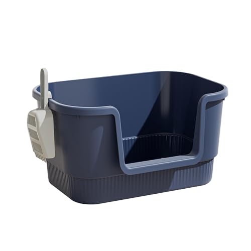 LOVIVER Offene Katzentoilette Katzenklo Extra Groß mit hohen Seitenwänden Katzentoilette Katzenklo Sandkasten für alle Arten von Katzenstreu, Blau LOVIVER Offene Katzentoilette Katzenklo Extra Groß mit hohen Seitenwänden Katzentoilette Katzenklo Sandkasten für alle Arten von Katzenstreu, Blau von LOVIVER