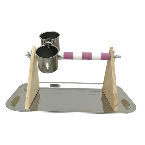 LOVIVER Papagei-Spielplatz, Papagei-Spielzeug, praktische Wasserschale, Käfig-Zubehör, Barsch, Vogel-Spielständer, Weiß Lila LOVIVER Papagei-Spielplatz, Papagei-Spielzeug, praktische Wasserschale, Käfig-Zubehör, Barsch, Vogel-Spielständer, Weiß Lila von LOVIVER