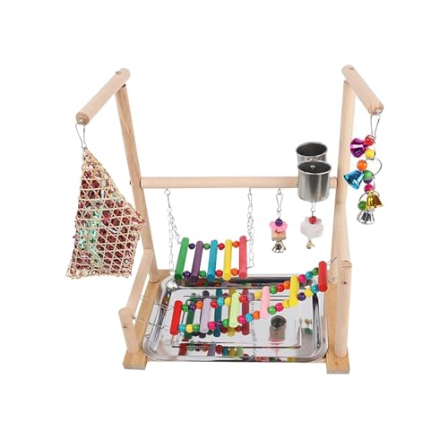 LOVIVER Papageien-Spielplatz, Holzstange, Vogelkäfig-Zubehör, Vogel-Fitnessstudio, Papageien-Spielständer, Leiter für Finken, Wellensittiche, LOVIVER Papageien-Spielplatz, Holzstange, Vogelkäfig-Zubehör, Vogel-Fitnessstudio, Papageien-Spielständer, Leiter für Finken, Wellensittiche, von LOVIVER