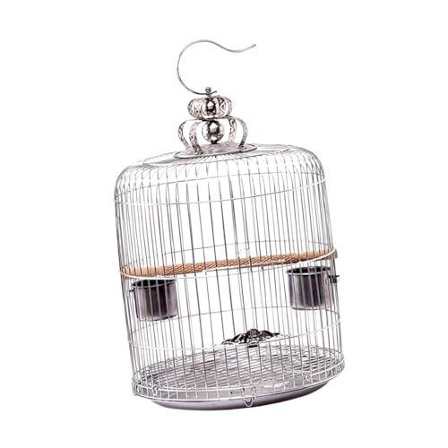 LOVIVER Papageien-Vogelkäfig, Sittichkäfig mit Futterspender, Haustierbedarf, Vogelkäfige, Papageien-Ständerkäfig für Aras, Kanarienvögel, kleine Vögel, 38cm x 62cm von LOVIVER