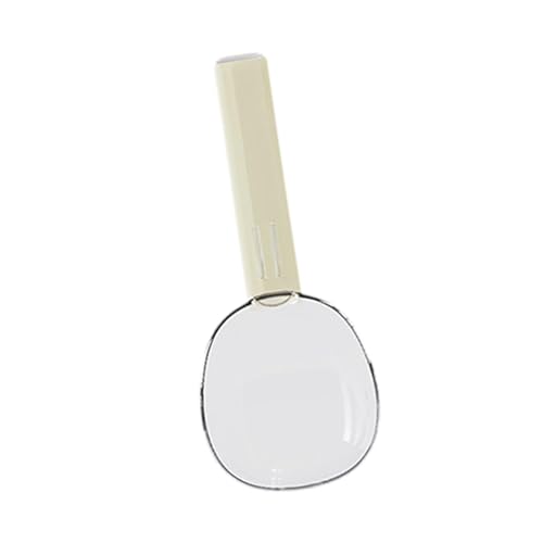 LOVIVER Pet Treat, Hundelöffel mit Bag -Clip, Multi -Gebrauch Messungsschaufel für Hundekatze Futter Messlöffel für Ladenreisen im Freien, Beige von LOVIVER