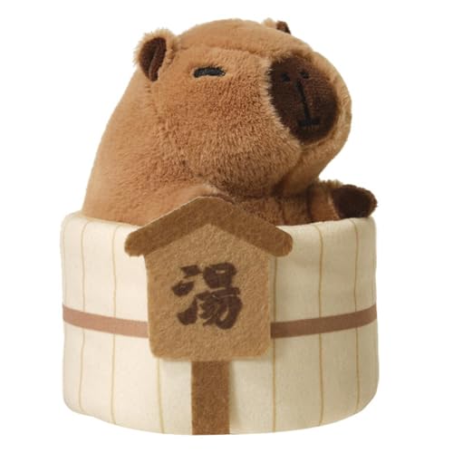 LOVIVER Plüsch-Capybara-Katzenminze-Spielzeug für Hauskatzen, niedliches, weiches, unterhaltsames Kätzchenspielzeug für Geruchstraining, Spielen, von LOVIVER