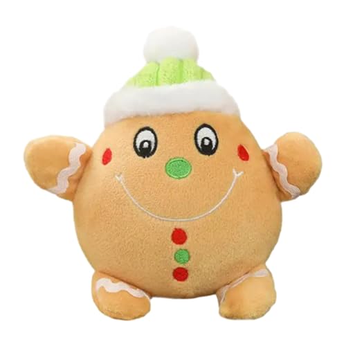 LOVIVER Plüsch-Kauspielzeug für Hunde, Quietschspielzeug für Hunde und Seil mit Knisterpapier, Weihnachtsspielzeug für Hunde, Lebkuchenmann LOVIVER Plüsch-Kauspielzeug für Hunde, Quietschspielzeug für Hunde und Seil mit Knisterpapier, Weihnachtsspielzeug für Hunde, Lebkuchenmann von LOVIVER