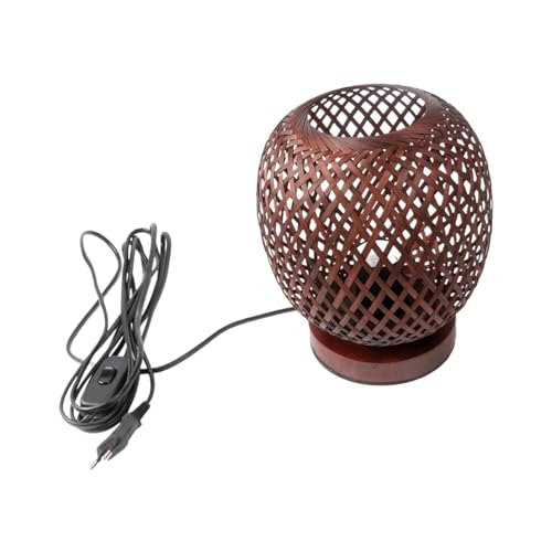 LOVIVER Rattan Tisch Lampe Vintage Bambus Laterne Tisch Lampe Dekor Nacht Licht Nachttisch Lampe Neben Lampe für Fotografie Wohnzimmer von LOVIVER