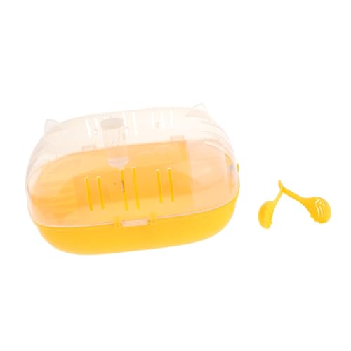 LOVIVER Reisen Hamsterträger atmungsaktiven großen ausgehenden Lebensraum Kleintier Außenkäfig transparent für Mäuse Meerschweinchen Frettchen, mit Laufrad von LOVIVER