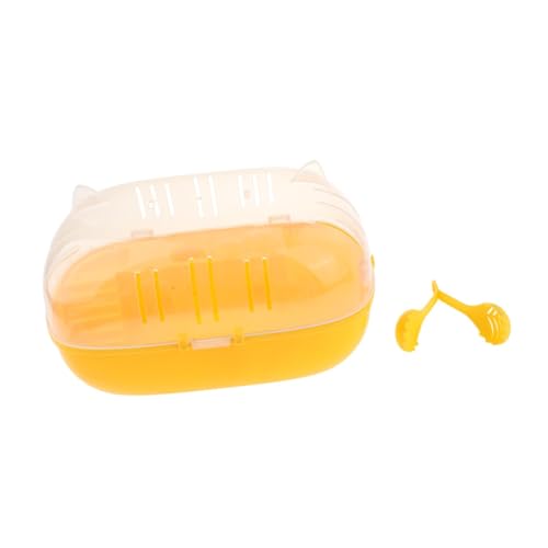 LOVIVER Reisen Hamsterträger atmungsaktiven großen ausgehenden Lebensraum Kleintier Außenkäfig transparent für Mäuse Meerschweinchen Frettchen, mit Plattform von LOVIVER