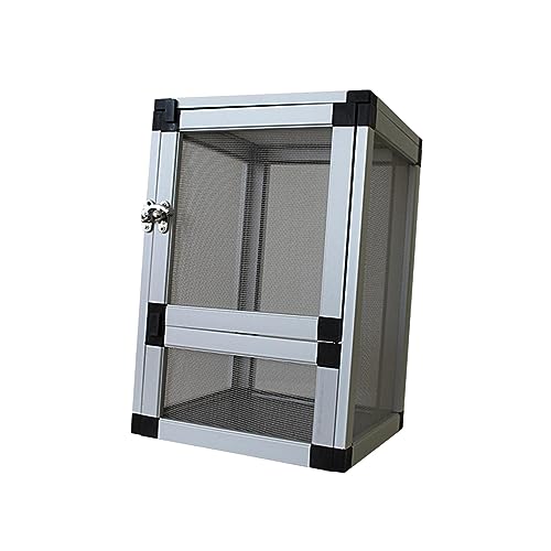 LOVIVER Reptiles Habitat Air Screen Cage, tragbarer Reptilientank, Aufbewahrungsbox, Reptilienkäfig für Frosch-Igel, Transport, Bartagamen-Haustier, Silber LOVIVER Reptiles Habitat Air Screen Cage, tragbarer Reptilientank, Aufbewahrungsbox, Reptilienkäfig für Frosch-Igel, Transport, Bartagamen-Haustier, Silber von LOVIVER