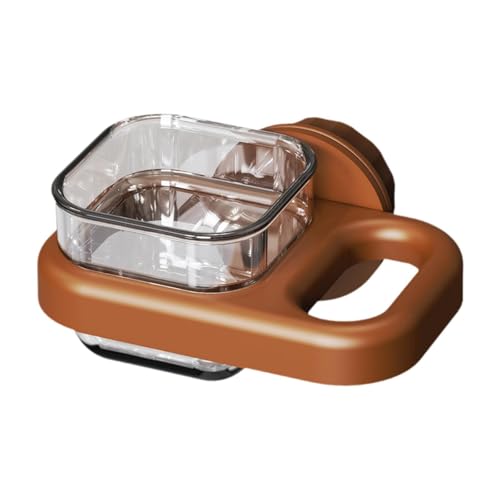 LOVIVER SALAKEET -Lebensmittelschale Feeder Schüssel tragbare Vogel Fütterungsschale Tasse Vogelwasserer für Papageien innerhalb des Hausgartens außerhalb der, Braun von LOVIVER