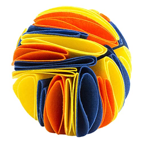 LOVIVER Schnüffelball - Hundespielzeug - gelborangeblau s von LOVIVER