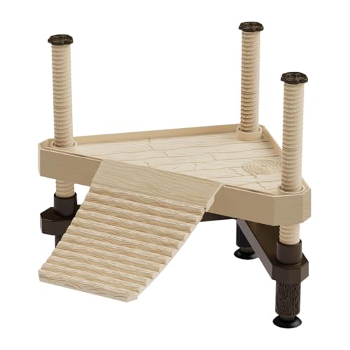 LOVIVER Sonnenplattform für Schildkröten, Kletterplattform für Schildkröten, Zubehör, dekorative, multifunktionale Geschenke, Ruheterrasse für Reptilien, S von LOVIVER