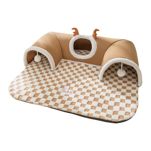 LOVIVER U-förmiger Katzentunnel, interaktiver Spielplatz, waschbare Spielhütte, Katzenteppich, Tunnel für draußen, Kaninchen, Kätzchen, Kleintiere, M LOVIVER U-förmiger Katzentunnel, interaktiver Spielplatz, waschbare Spielhütte, Katzenteppich, Tunnel für draußen, Kaninchen, Kätzchen, Kleintiere, M von LOVIVER