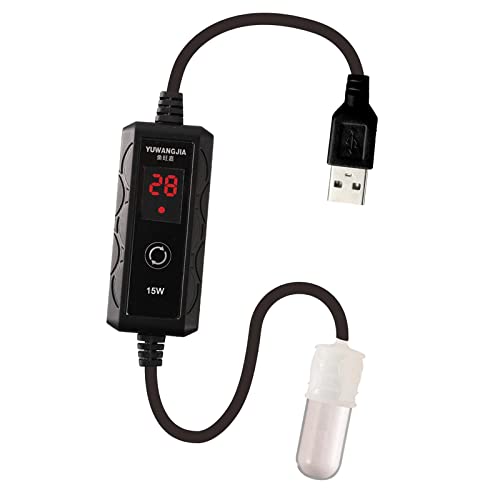 LOVIVER USB-Heizung für kleine Aquarien, Heizwerkzeug für weniger als 1 Gallonen Glastank, LED-Display-Tauch-Aquarium-Heizung für gehörnte Frösche, 15w LOVIVER USB-Heizung für kleine Aquarien, Heizwerkzeug für weniger als 1 Gallonen Glastank, LED-Display-Tauch-Aquarium-Heizung für gehörnte Frösche, 15w von LOVIVER