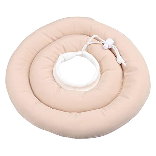 LOVIVER Verstellbarer Rettungskragen für Haustiere, Schützender Hals, Donut, Beige XL von LOVIVER