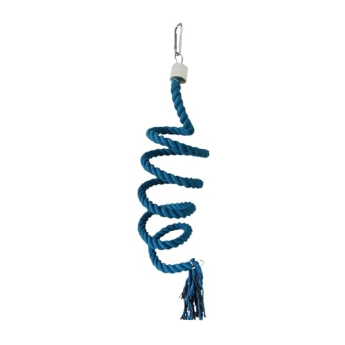 LOVIVER Vogel-Sitzstange aus Spiralseil, stehendes Kletterspielzeug, Baumwolle, Papageienkäfigspielzeug, Kauspielzeug für Finken, Unzertrennliche, Sittiche, Blau LOVIVER Vogel-Sitzstange aus Spiralseil, stehendes Kletterspielzeug, Baumwolle, Papageienkäfigspielzeug, Kauspielzeug für Finken, Unzertrennliche, Sittiche, Blau von LOVIVER