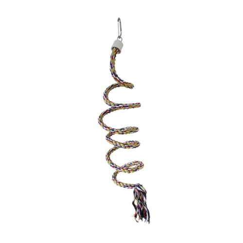 LOVIVER Vogel Spiralseil Barsch Baumwolle vielseitige farbenfrohe Haustierversorgungen Kletterseil Papagei Schwung Barsch für Papageien Cockatiels, Bunt LOVIVER Vogel Spiralseil Barsch Baumwolle vielseitige farbenfrohe Haustierversorgungen Kletterseil Papagei Schwung Barsch für Papageien Cockatiels, Bunt von LOVIVER