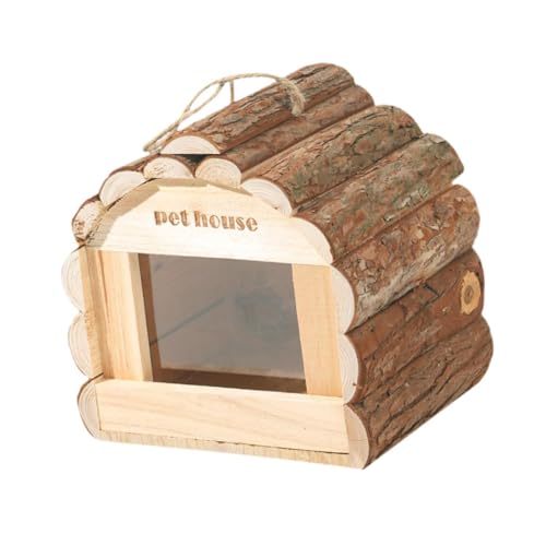 LOVIVER Vogelhäuschen aus Holz, Vogelkäfig, Papageiennest, Bett, Versteck, Vogelzuchtkasten, Sittich-Nistkasten für kleine und mittelgroße Vögel, l LOVIVER Vogelhäuschen aus Holz, Vogelkäfig, Papageiennest, Bett, Versteck, Vogelzuchtkasten, Sittich-Nistkasten für kleine und mittelgroße Vögel, l von LOVIVER