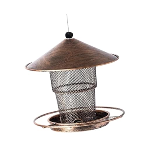 LOVIVER Vogelhäuschen für draußen, Vogelfutterhalter, dekoratives, einziehbares Gartenornament aus Metall, Futterstation für den Balkon im Innenhof LOVIVER Vogelhäuschen für draußen, Vogelfutterhalter, dekoratives, einziehbares Gartenornament aus Metall, Futterstation für den Balkon im Innenhof von LOVIVER