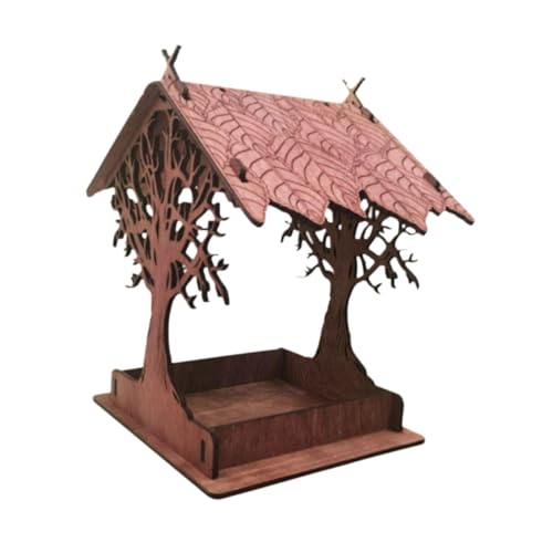 LOVIVER Vogelhäuschen zum Aufhängen aus Holz, Vogelhäuschen, Futterstation aus Holz für den Außenbereich, Tierbedarf, Vogelhäuschen für die Terrasse oder den, Rotbraun LOVIVER Vogelhäuschen zum Aufhängen aus Holz, Vogelhäuschen, Futterstation aus Holz für den Außenbereich, Tierbedarf, Vogelhäuschen für die Terrasse oder den, Rotbraun von LOVIVER