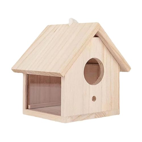 LOVIVER Vogelhaus zum Aufhängen, Vogelhaus aus Holz, Bluebird-Haus, Vogelkasten für den Außenbereich, Vogelkasten aus Holz für den Außenbereich von LOVIVER