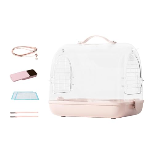 LOVIVER Vogelkäfig-Tasche, Leichter Vogelträger, atmungsaktiver Acryl-Vogelkäfig, Hamsterkäfig für Nymphensittiche, Wellensittiche, Vögel, Klares Rosa LOVIVER Vogelkäfig-Tasche, Leichter Vogelträger, atmungsaktiver Acryl-Vogelkäfig, Hamsterkäfig für Nymphensittiche, Wellensittiche, Vögel, Klares Rosa von LOVIVER