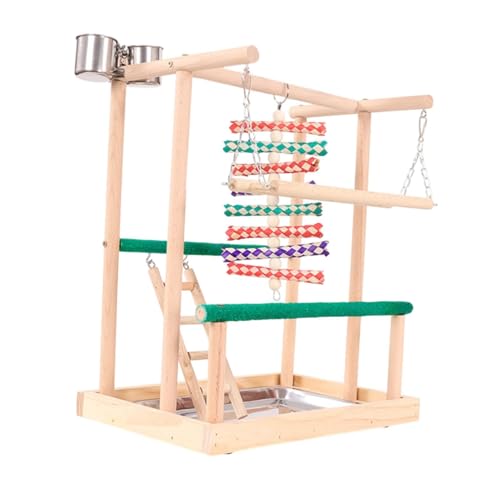 LOVIVER Vogelspielplatz Aus Holz, Käfigzubehör, Sitzstange, Fitnessstudio für Sittiche, Wellensittiche, Kakadus LOVIVER Vogelspielplatz Aus Holz, Käfigzubehör, Sitzstange, Fitnessstudio für Sittiche, Wellensittiche, Kakadus von LOVIVER
