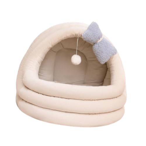 LOVIVER Warmes Katzenbett für den Winter, Katzenhaus, universell mit Ball, weich, warm, Schmetterlings-Design, rutschfest, Haustierbett, Tiernest, M LOVIVER Warmes Katzenbett für den Winter, Katzenhaus, universell mit Ball, weich, warm, Schmetterlings-Design, rutschfest, Haustierbett, Tiernest, M von LOVIVER