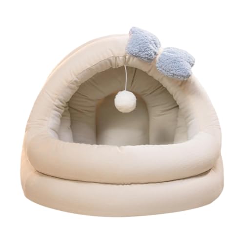 LOVIVER Warmes Katzenbett für den Winter, Katzenhaus, universell mit Ball, weich, warm, Schmetterlings-Design, rutschfest, Haustierbett, Tiernest, S LOVIVER Warmes Katzenbett für den Winter, Katzenhaus, universell mit Ball, weich, warm, Schmetterlings-Design, rutschfest, Haustierbett, Tiernest, S von LOVIVER