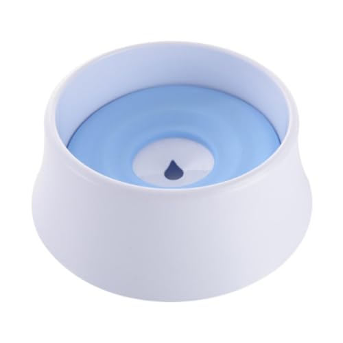 LOVIVER Wassernapf für Haustiere, abnehmbar, 1200 ml, leicht zu reinigen, erhöht, tragbar, spritzwassergeschützt, für Hunde, Welpen und Katzen, Blau von LOVIVER
