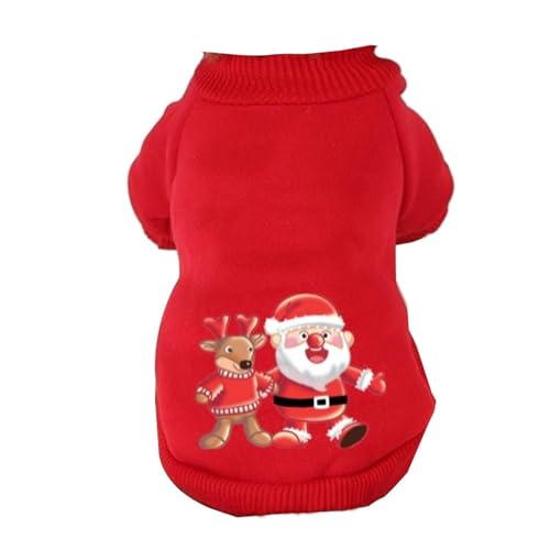 LOVIVER Weihnachts-Hunde-Kapuzenpullover, Weihnachts-Hunde-Kapuzenpullover, Warmer Hundepullover für kleine Hunde, Katzen, Chihuahua-Kleidung, Kleiner, m von LOVIVER