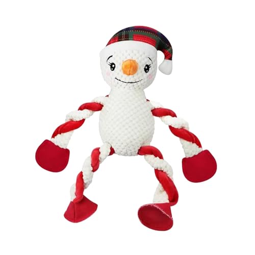 LOVIVER Weihnachtsspielzeug für Hunde, Quietschspielzeug, Kauspielzeug für Hunde, mit Quietscher, weiches, Plüschspielzeug, Weihnachtsschneemann LOVIVER Weihnachtsspielzeug für Hunde, Quietschspielzeug, Kauspielzeug für Hunde, mit Quietscher, weiches, Plüschspielzeug, Weihnachtsschneemann von LOVIVER