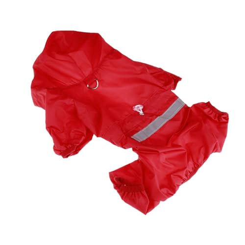 LOVIVER Welpen-Regenponcho mit Kapuze an den Beinen, Hunde-Regenmantel-Kleidung für kleine und mittelgroße Hunde von LOVIVER