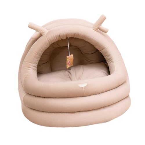 LOVIVER Winter Katzen Warmes Bett Tiernest Bequem mit Spielball Elch Warm rutschfest Universal Haustierbett Katzenbett Haus, M LOVIVER Winter Katzen Warmes Bett Tiernest Bequem mit Spielball Elch Warm rutschfest Universal Haustierbett Katzenbett Haus, M von LOVIVER