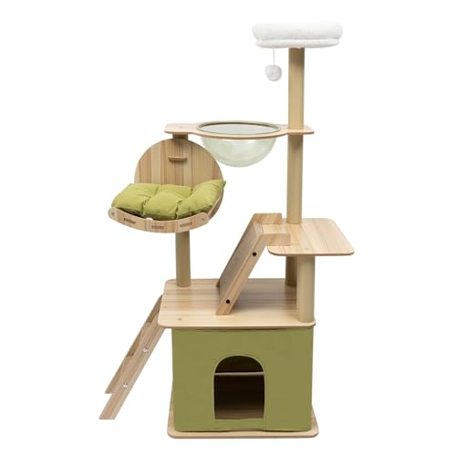 Kratzbäume Katzenkratzbaum Mehrstöckiger Katzenturm Mit Durchsichtigen Raumkapsel Katzenhaus,Bequeme Katzennest und Spielbälle Kratzbäume Katzenkratzbaum Mehrstöckiger Katzenturm Mit Durchsichtigen Raumkapsel Katzenhaus,Bequeme Katzennest und Spielbälle von LOYEMAADE