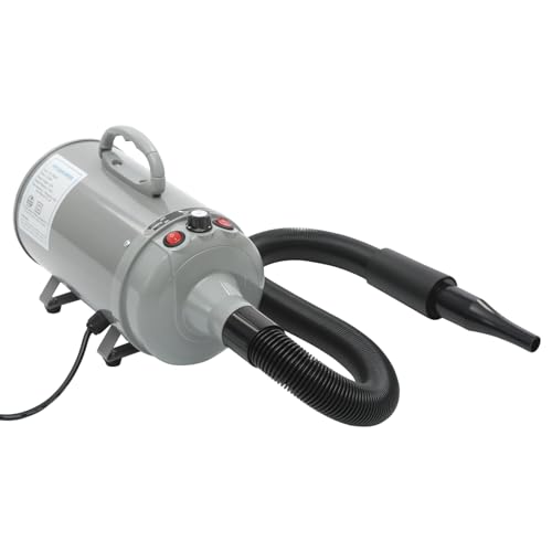 LOYEMAADE Hundefön Hundetrockner 2200W Pet Dryer Haustier mit 4 Verschiedenen Düsen, Einstellbare Geschwindigkeit und Wärme Blower hundefön von LOYEMAADE
