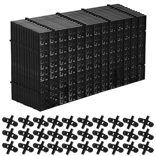 LOYORTY Aquarium-Trennwand mit 30 Saugnäpfen, Kunststoff, Eierkiste, schwarz, verstellbare Aquarium-Trennwand, 15,2 x 30,5 cm, 12 Stück von LOYORTY