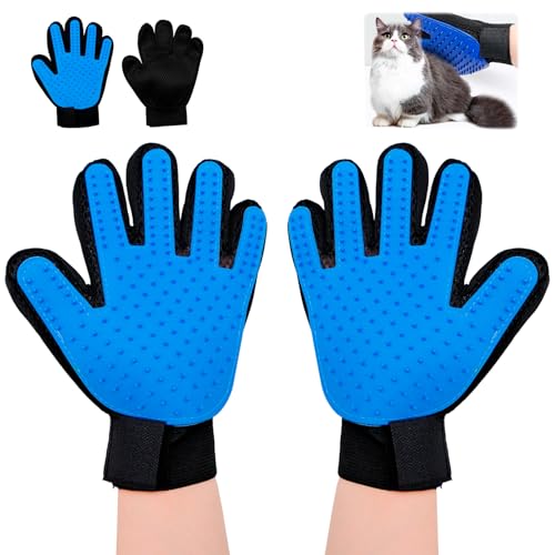 Katzenhandschuh zur Fellpflege, Weicher Silikon-Handschuh zum Entfernen von Tierhaaren, Fellpflegehandschuh für Katzen und Hunde mit kurzem oder langem Fell Katzenhandschuh zur Fellpflege, Weicher Silikon-Handschuh zum Entfernen von Tierhaaren, Fellpflegehandschuh für Katzen und Hunde mit kurzem oder langem Fell von LPEPLL