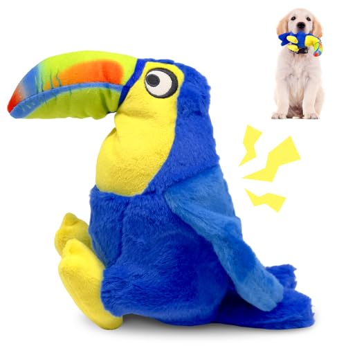 Plüsch Hundespielzeug Papagei Design, Weiches Kauspielzeug für Hunde, Interaktives Welpenspielzeug, Buntes Kuscheltier für kleine und mittlere Hunde Plüsch Hundespielzeug Papagei Design, Weiches Kauspielzeug für Hunde, Interaktives Welpenspielzeug, Buntes Kuscheltier für kleine und mittlere Hunde von LPEPLL