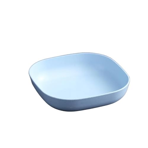 Futternapf für Haustiere, Katzen, Halbmondform, automatisches Trinkwasser, Doppelnapf, Katzenfutter, Wasser (blau) von LPNGTNG
