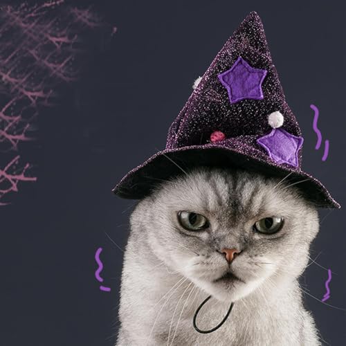 Halloween-Kostüm für Hunde, Hautfreundlicher Katzenumhang, Halloween-Haustierkostüme, Hexenhut, Kostüme, Halloween-Hundekleidung,Weiches Hexen-Hundekostüm, Katzen-Zauberer-Outfit für Halloween-Party-F Halloween-Kostüm für Hunde, Hautfreundlicher Katzenumhang, Halloween-Haustierkostüme, Hexenhut, Kostüme, Halloween-Hundekleidung,Weiches Hexen-Hundekostüm, Katzen-Zauberer-Outfit für Halloween-Party-F von LPORF