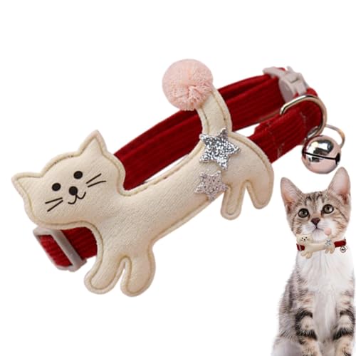 Kätzchenhalsband mit Glöckchen,Katzenglockenhalsband,Plüsch-Kätzchenhalsband mit Glöckchen - Süßes, verstellbares Haustierzubehör, Bequeme, modische Katzenkleidung für Kätzchen, Welpen, Hasen Kätzchenhalsband mit Glöckchen,Katzenglockenhalsband,Plüsch-Kätzchenhalsband mit Glöckchen - Süßes, verstellbares Haustierzubehör, Bequeme, modische Katzenkleidung für Kätzchen, Welpen, Hasen von LPORF