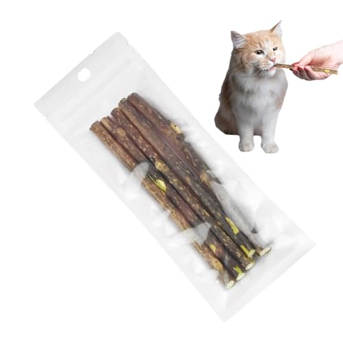 Katzen-Kausticks für Katzen, Katzenstäbchen, 5 Stück, natürliches Katzenspielzeug für Katzen, Zahnpflege, Kauspielzeug für Katzen, Leckerlis für Katzen Katzen-Kausticks für Katzen, Katzenstäbchen, 5 Stück, natürliches Katzenspielzeug für Katzen, Zahnpflege, Kauspielzeug für Katzen, Leckerlis für Katzen von LPORF