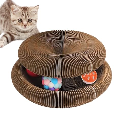 LPORF Organ-Katzenkratzer, Unglaublicher Organ-Katzenkratzer | Faltbares Cat Grinding Scratch Pad mit Bällen - Interaktives Rubbelbrett für Spaß, Intelligenz und körperliche Betätigung LPORF Organ-Katzenkratzer, Unglaublicher Organ-Katzenkratzer | Faltbares Cat Grinding Scratch Pad mit Bällen - Interaktives Rubbelbrett für Spaß, Intelligenz und körperliche Betätigung von LPORF