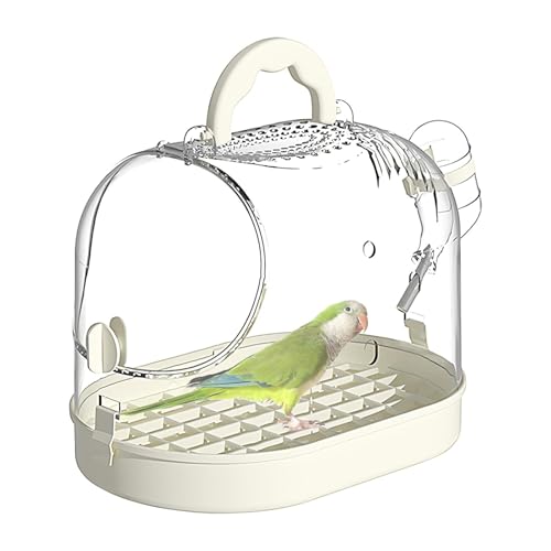 Transparenter Handkäfig, Vogelkäfig mit Tablett | transparenter Käfig zum Mitnehmen | Reisekäfig, transparent und atmungsaktiv, Papageienhalter für Vögel, für Büros, Reisen, Camping Transparenter Handkäfig, Vogelkäfig mit Tablett | transparenter Käfig zum Mitnehmen | Reisekäfig, transparent und atmungsaktiv, Papageienhalter für Vögel, für Büros, Reisen, Camping von LPORF