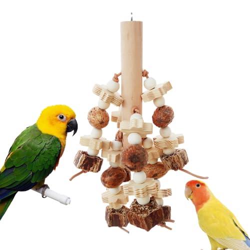 Vogelschaukelspielzeug, Kauspielzeug für Schaukel, Holzstäbchenhalter für Papageien, Kauspielzeug, mehrschichtiges Vogelspielzeug für Wellensittiche, mittelgroße Papageien Vogelschaukelspielzeug, Kauspielzeug für Schaukel, Holzstäbchenhalter für Papageien, Kauspielzeug, mehrschichtiges Vogelspielzeug für Wellensittiche, mittelgroße Papageien von LPORF