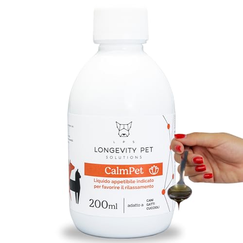 LPS CalmPet | Beruhigungsmittel für Hunde und Katzen, 200 ml, natürliche Nahrungsergänzungsmittel für Hunde und Katzen mit Kamille und Baldrian, reduziert Angst, Stress und Unruhe, beruhigend für von LPS