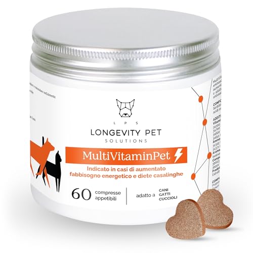 LPS MultiVitaminPet Vitamine für Hunde und Katzen | Nahrungsergänzungsmittel für Hunde mit 11 Vitaminen und Mineralsalzen für Hausdiät und allgemeines Wohlbefinden | Gelenke für Hund und Katze 60 von LPS