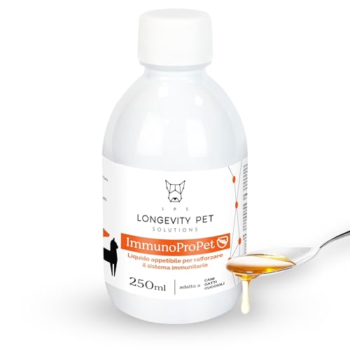 LongevityPet Immuno ProPet Nahrungsergänzungsmittel zur Stärkung des Immunsystems von Hunden und Katzen, 250 ml, 100 % Lachsöl LongevityPet Immuno ProPet Nahrungsergänzungsmittel zur Stärkung des Immunsystems von Hunden und Katzen, 250 ml, 100 % Lachsöl von LPS